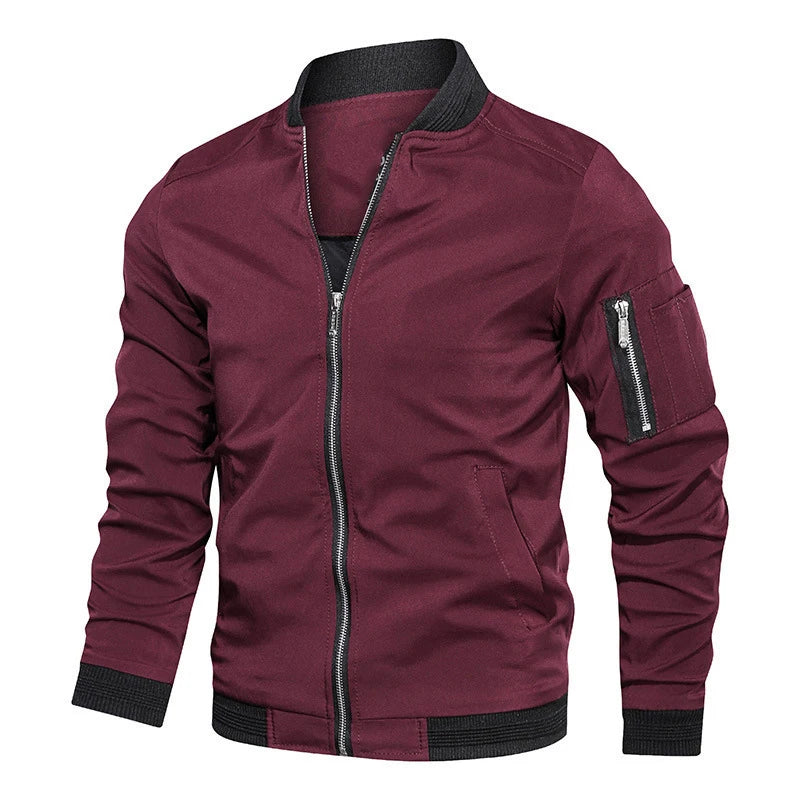 Spring Autumn Men's Windbreaker Jacket Casual Lightweight Jacket For Men Sports Zip Up Coat with Pockets Clothing