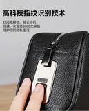 Male Long Money Wallets Mobile Phone Pouch Men Messenger Bag Anti-Theft Men's Fingerprint Lock Bags for Men Leather Hand Bag