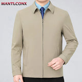 Solid Color Turn-down Collar Men's Jacket Loose Cardigan Spring Jacket for Men Business Work Male Clothing Casual Coats Male 3XL