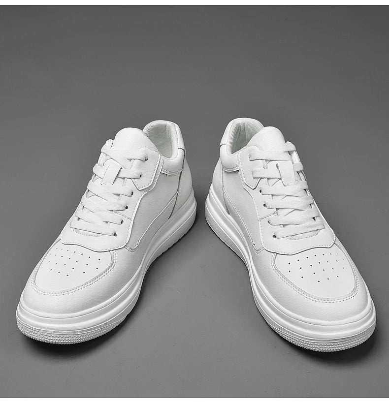 High Quality Men Sneakers Elevator Shoes for Men Fashion Casual Shoes Comfortable Leather Sports Shoes Height Increase 6/8/10cm