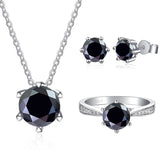 JoyceJelly Moissanite Jewelry Set With 1CT D Color VVS 3EX moissanite stone pass diamond test Wedding Luxury Fine Jewelry gift