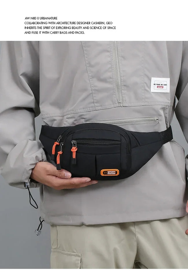 Oxford Waterproof Mobile Waist Bag for Men Women Multifunctional Large Capacity Fanny Pack Wear-resistant Riñoneras Para Hombre
