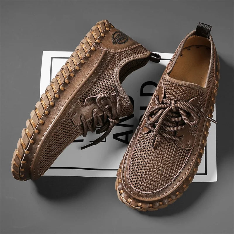 New Trend Man Hiking Shoes Lightweight Soft Mesh Flats Comfortable Non-slip Sneakers Outdoor Casual Sports Shoes Men's Trainers