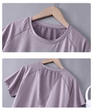 DRUR Yoga Tops Sportswear Woman Gym Shirts Breathable Quick Dry Short Sleeve Workout T Shirt Jogger Running T Shirt Yogawear New