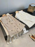 Summer Female Hollow Out O Neck Vest New Women Single Breasted Leisure Vests Fashion Thin Sleeveless Jacket Solid Color Tank Top