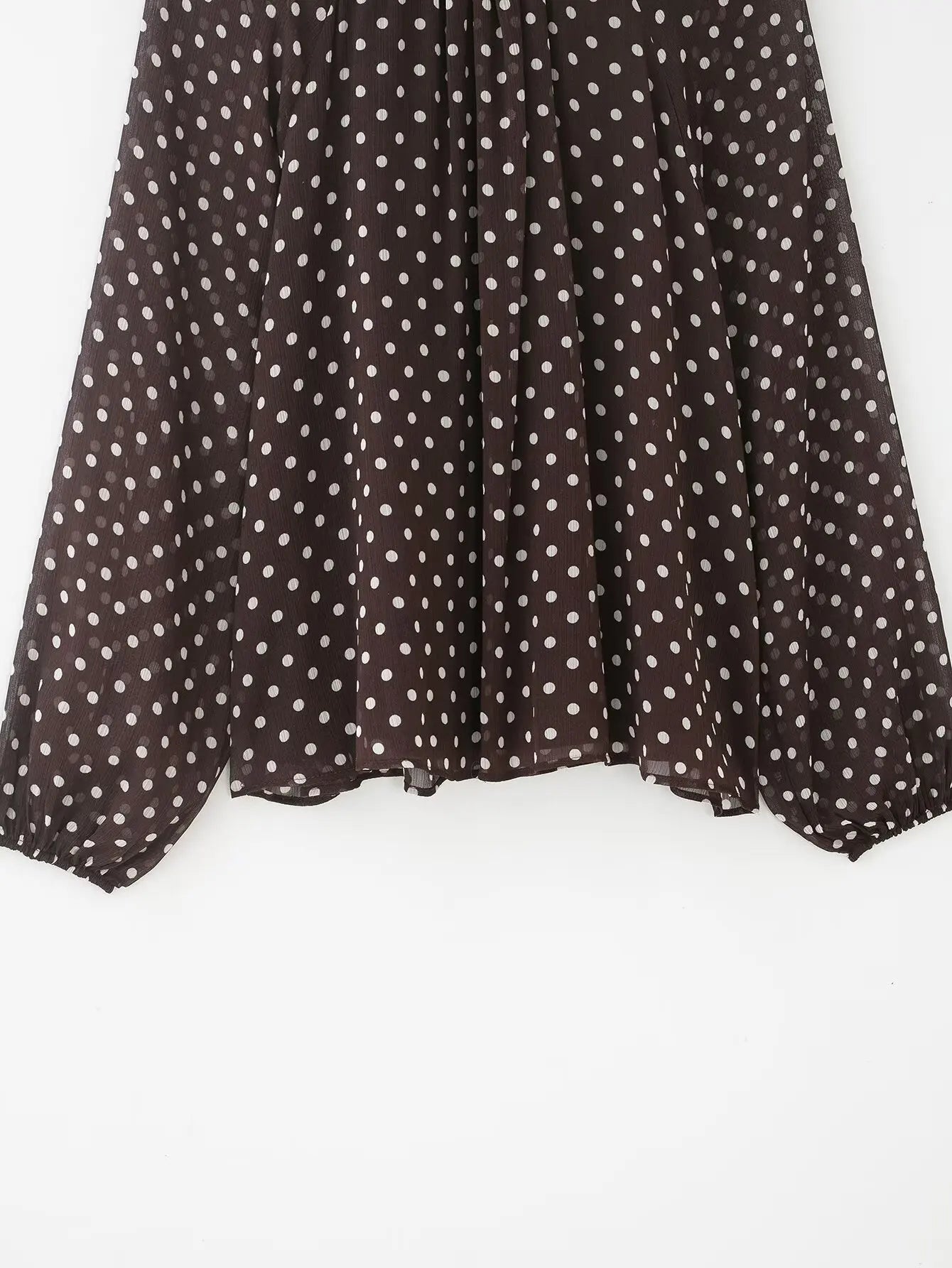Women's Dots Printed Blouse Shirt Spring Autumn Fashion Long Sleeve Bow Lace-Up Blouse Shirt Lady Elegant High Street Blouses