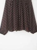 Women's Dots Printed Blouse Shirt Spring Autumn Fashion Long Sleeve Bow Lace-Up Blouse Shirt Lady Elegant High Street Blouses