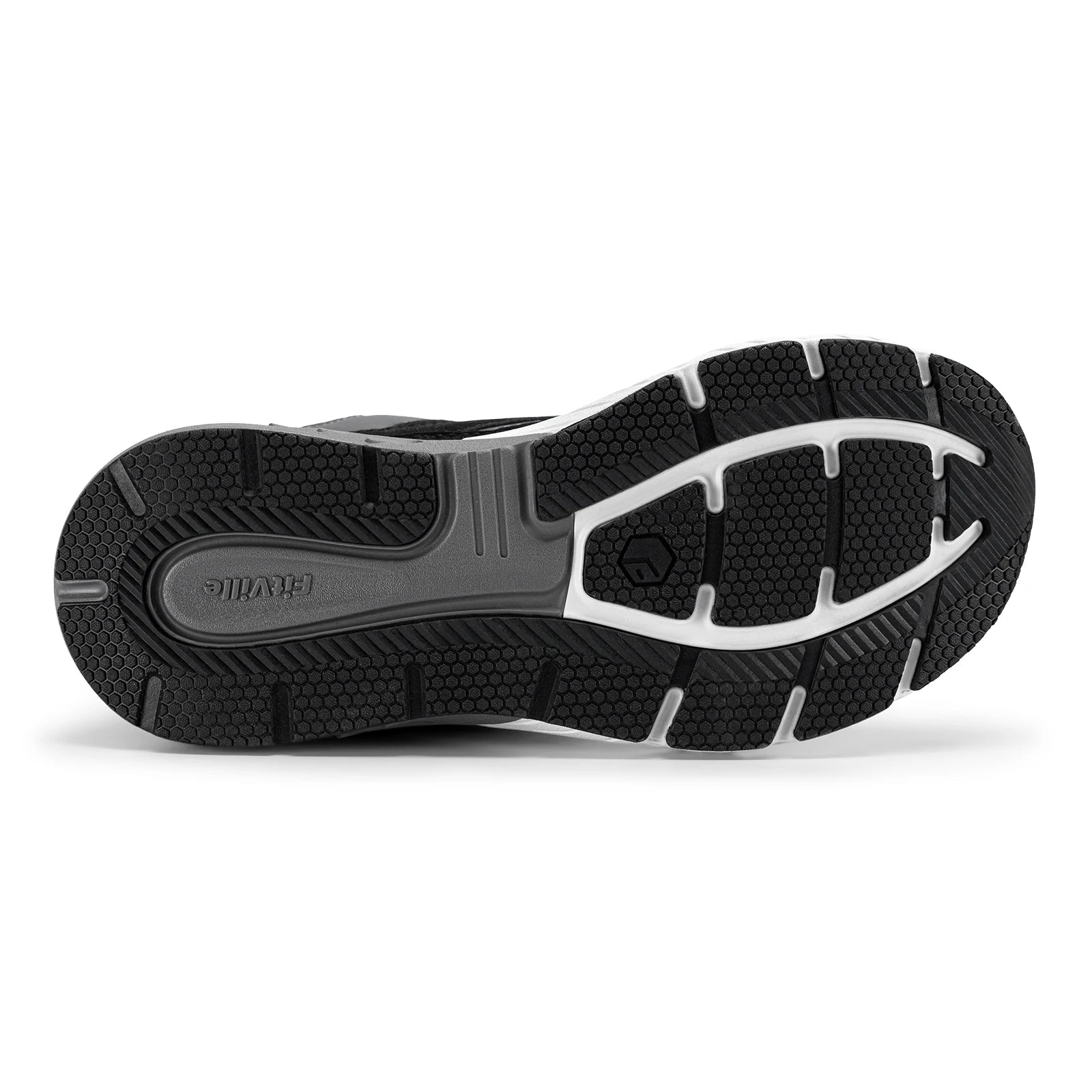FitVille Newest Walking Shoes for Men Wide Width Sneakers with Arch Support for Flat Feet Heel Pain Relief Plantar Fasciitis