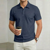 Men's Polo Shirt, Short-Sleeved T-Shirt, Summer Casual Button-Down Placket Street Style Short-Sleeved Polo Shirt, Sizes S-3XL