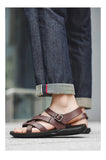 Fashion New Men Gladiators Black Buckle Strap Patent Leather Casual Shoes Summer Rome Breathable Beach Sandals Outdoor Slippers