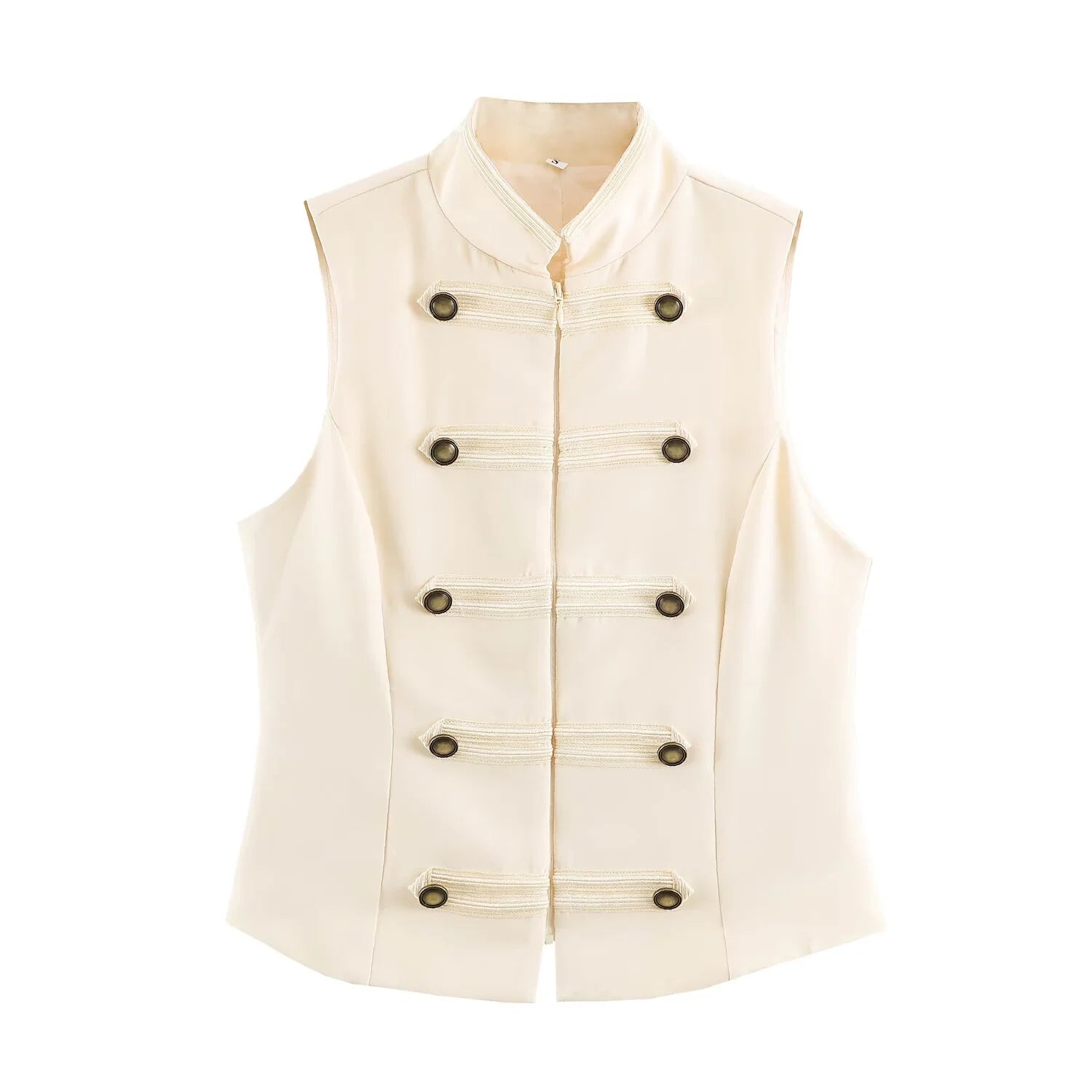 SLTNX Women's Top 2026 Spring New Black Sleeveless Rope Knot Decorative Slim Fit Top Vest Unique Fashion Cool Trendy