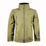 Outdoor Tactical Jacket Men's Stand-up Collar Plush Thickened Soft Shell Jacket Winter Windproof Waterproof Camouflage Coat