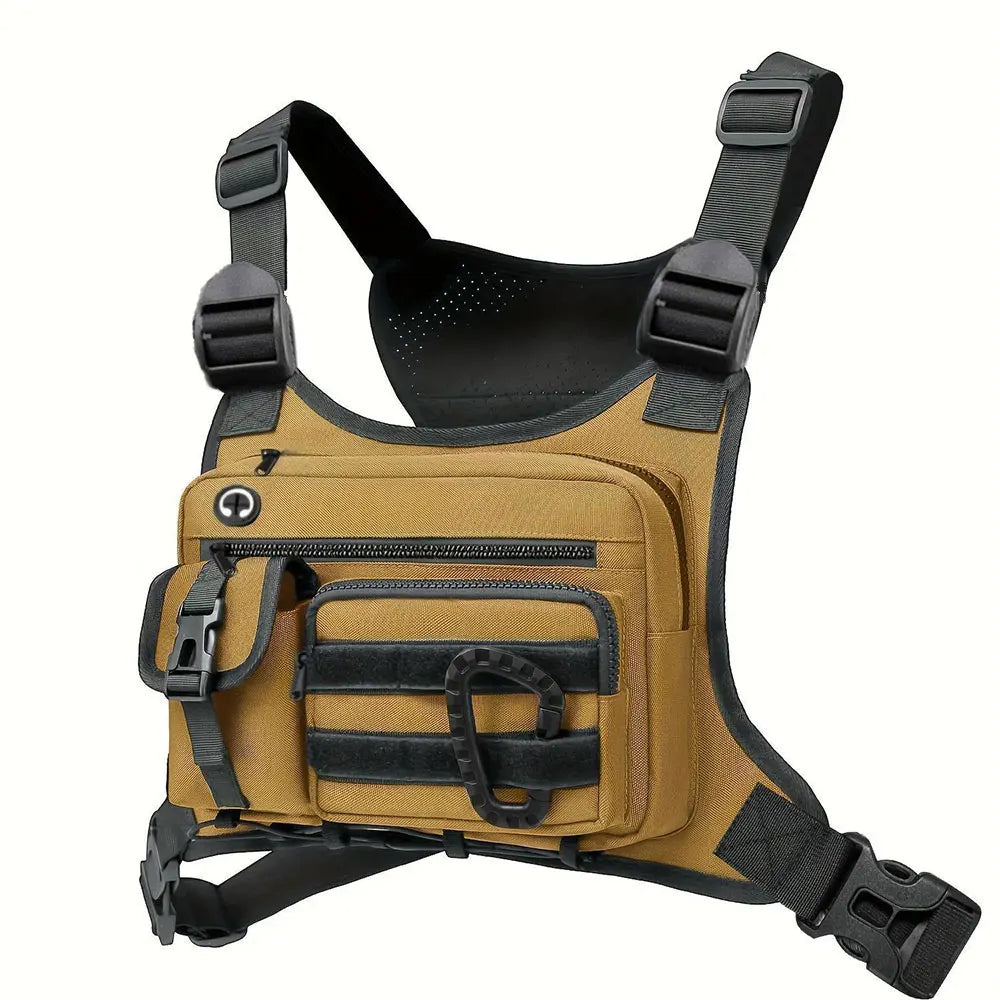 Tactical Outdoor Chest Bag Men's Vest Bag MOLLE Chest Pack for Cycling Bags Running Front Chest Bag Sports Vest Bag