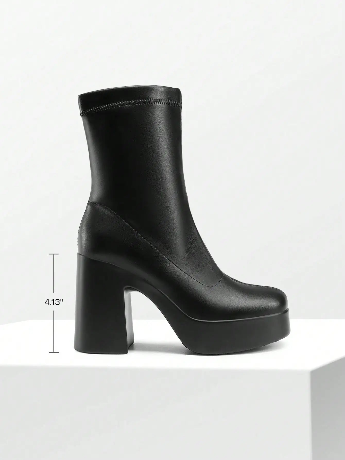Women's Chunky Platform Ankle Boot High Block Heels Square Toe Lightweight Comfort Party Dress Booties Shoes For Women sx2308109273973634