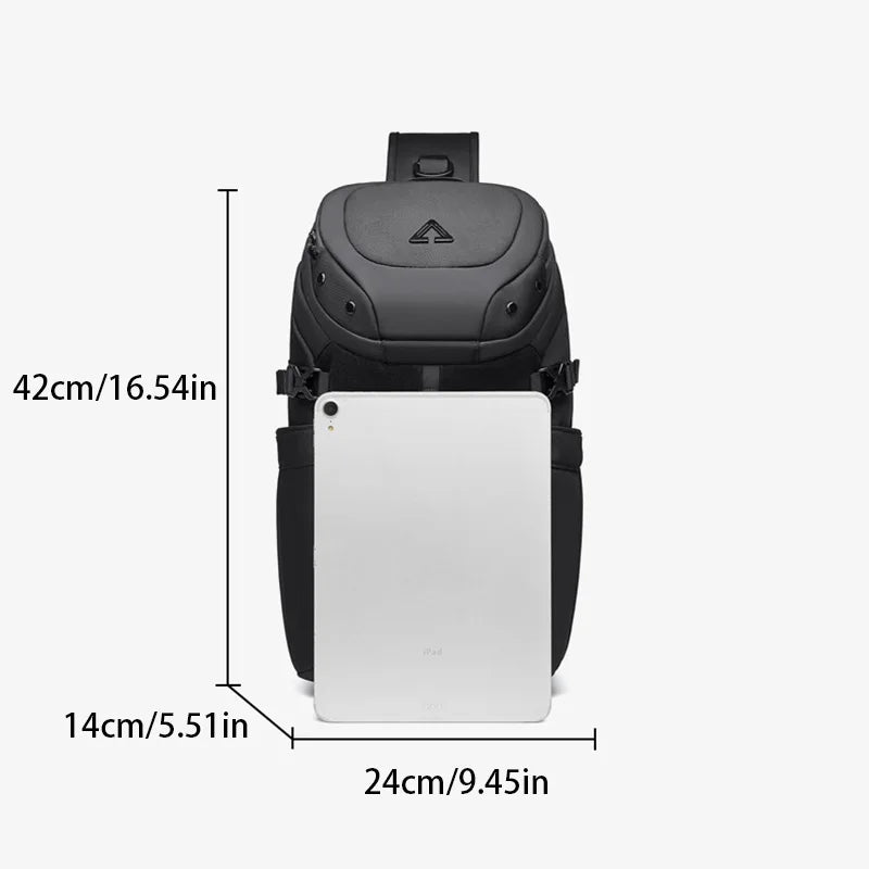 Ozuko Chest Bag Cross Bag Men Waterproof USB Man Crossbody Bag Anti-Theft Short Travel Messenger Sling Fashion Designer