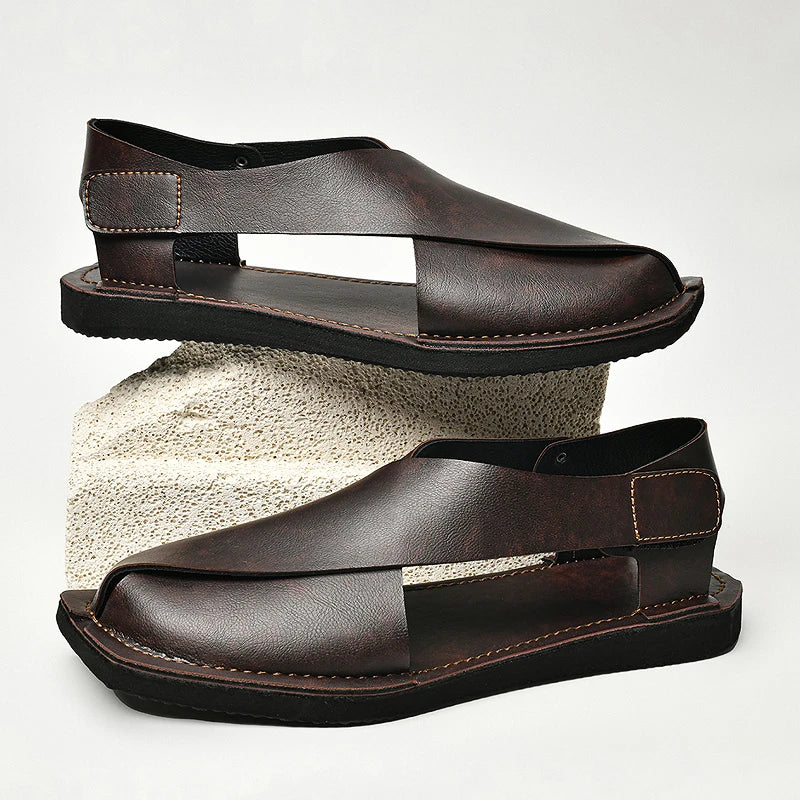 Hot-selling Summer Sandals Outdoor Leather Mens Beach Shoes Breathable Casual Man Wading Shoes Non-slip Sandalias Male Slippers