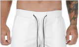 Men's Fitness Training Shorts,Summer Casual Black 2 In 1 Quick Dry Gym Running Shorts Outdoor Slim Quarter Pants