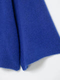 KONDALA Casual Chic Blue Knit Sweaters Women O Neck Half Sleeve Loose Short Pullovers Fashion 2026 Spring Elegant Y2K Girl Tops