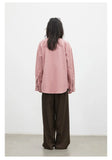 CHIC VEN Fashion Women Shirt Loose Casual Pink Long Sleeve Vintage Cotton Female Blouses Spring Summer 2026 Woman Jacket