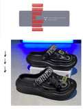 Mens Sandals Summer 2025 New Sports Wearable Durable Beach Clog Shoes Breathable Slip-On Casual Footwear Synthetic Leather