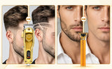 Grooming Kit for Men, Electric Hair Clipper, T-Blade Trimmer, Foil Shaver and Nose Trimmer, Rechargeable Cordless