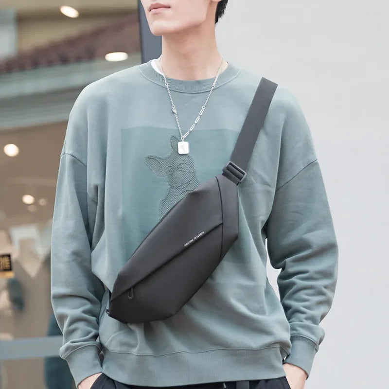 Mark Ryden Men's Handbag Man Belt Pouch Sports Casual Cycling Small Waist Pack Crossbody Bag Shoulder Bag Men's Crossbody Chest