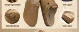 Asgard Unisex Vegan Leather Clogs Fashion Non-slip Cork Footbed Mules Slippers With Arch Support Lady Cozy Casual Potato Shoes