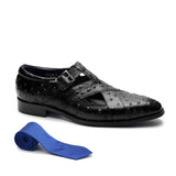 Rome Style Men's Sandals Genuine Cow Leather Summer Buckle Strap Hollow Out Casual Business Wedding Dress Shoes Men Open Shoes