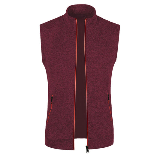Autumn winter men's knit velvety fashion zipper top vest