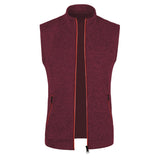Autumn winter men's knit velvety fashion zipper top vest