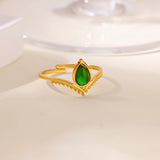 Luxury Jewelry Set Opal Stone Rings for Women Gold Color Stainless Steel Ring Minimalist Aesthetic Jewelry 2026 Freeshipping