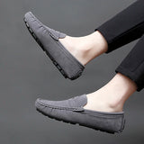 Suede Leather Mens Loafers New Fashion Walking Shoes New Comfy Man Drive Flats Classic Original Style Men Casual Shoes Moccasins