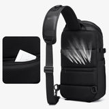 Ozuko Chest Bag Cross Bag Men Waterproof USB Man Crossbody Bag Anti-Theft Short Travel Messenger Sling Fashion Designer