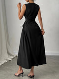 Black Red Contrast Off-Shoulder Mini Dress Bow Detail Bodycon Party Clubwear Women Fashion