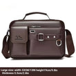 Men's Retro Messenger Bag with Waterproof Design, Large Capacity Laptop Briefcase for Office Work, Travel and School