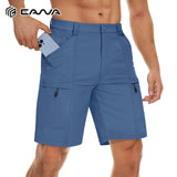 Men's Waterproof Cargo Shorts Summer Quick Dry Hiking Shorts Outdoor Multi-pockets Camping Training Work Shorts Man
