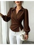 Fashion women Blouses and Shirts White Long Sleeve Blouse 2026 New Spring Autumn Basic Tops Chic Women's Shirt for Women office