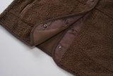 TACVASEN Fuzzy Button Down Sherpa Fleece Jacket Women's Winter Warm Coat Casual Outwear Jacket with Pockets Streetwear Outwear