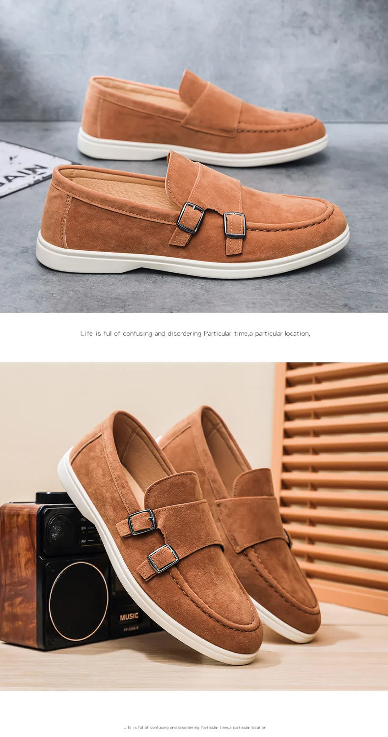 Fashion Men's Casual Shoes Suede Leather Men Classic British Style Tassels Loafers Moccasins Mens Outdoor Driving Flats