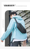 Mark Ryden Men's Handbag Man Belt Pouch Sports Casual Cycling Small Waist Pack Crossbody Bag Shoulder Bag Men's Crossbody Chest