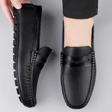 Luxury Brand Soft Sole Loafers Man Casual Shoe Flats Leather Shoes for Men Moccasin Business Dress Formal Soft Sole Low Shoes