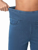 THE GYM PEOPLE Women's Wide Leg Jeans High Waisted Pull on Stretchy Baggy Basic Straight Denim Pants with Pockets