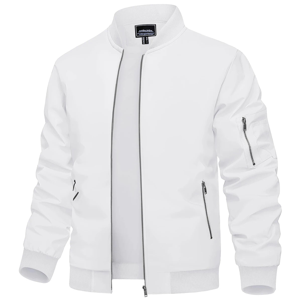 TACVASEN Men's Flight Jacket Summer Autumn Thin Lightweight Casual Windbreaker Multi-pockets Full Zip Up Varsity Baseball Jacket