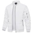 TACVASEN Men's Flight Jacket Summer Autumn Thin Lightweight Casual Windbreaker Multi-pockets Full Zip Up Varsity Baseball Jacket