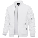 TACVASEN Men's Flight Jacket Summer Autumn Thin Lightweight Casual Windbreaker Multi-pockets Full Zip Up Varsity Baseball Jacket