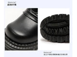 Women's 2025 New Niche Internet Celebrity Muffin Platform Locomotive Punk Goth Lace-up Medium Boots