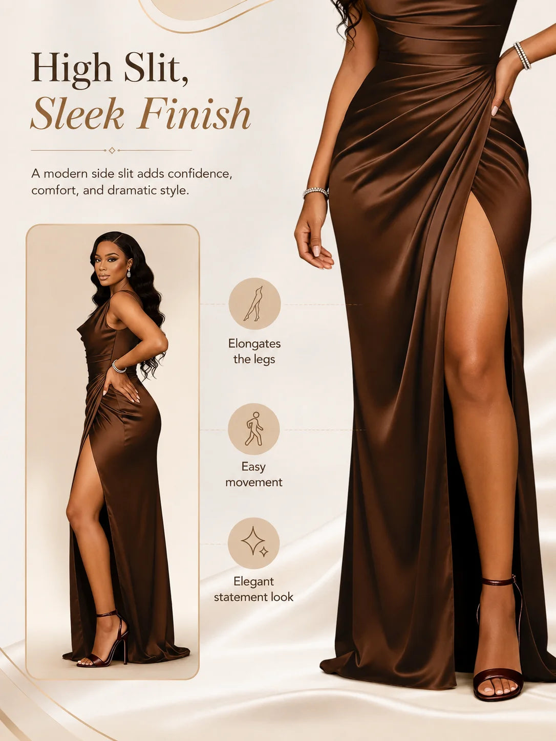 Women Sleeveless High Waist Maxi Dress, Sexy High Slit Bodycon Long Evening Gown, Elegant Party Wedding Guest Vacation Formal Dresses