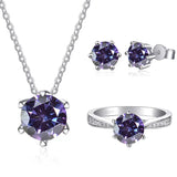 JoyceJelly Moissanite Jewelry Set With 1CT D Color VVS 3EX moissanite stone pass diamond test Wedding Luxury Fine Jewelry gift