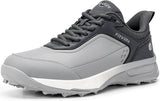 FitVille Men'S Wide Waterproof Spikeless Golf Shoes, High Traction Anti-Slip Sole, Shock Absorption Cushioning Arch Support Professional Golf Trainers, Roomy Toe Box For Wide & Fat Feet