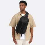 Ozuko Chest Bag Cross Bag Men Waterproof USB Man Crossbody Bag Anti-Theft Short Travel Messenger Sling Fashion Designer